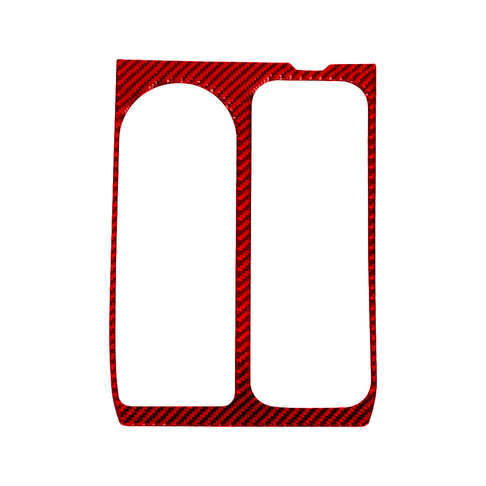Red Carbon Fiber Center Gear Shift Panel Cover Trim for Ford Explorer 2020-2023