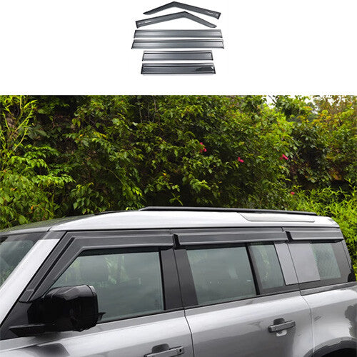 Black for Land Rover for Defender 110 2020-2023 4X Sun Rain Shield Side Window Visor