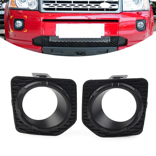 Pair Front Bumper Fog Lamp Bezel Cover Trim for Land Rover Freelander 2 2006-14