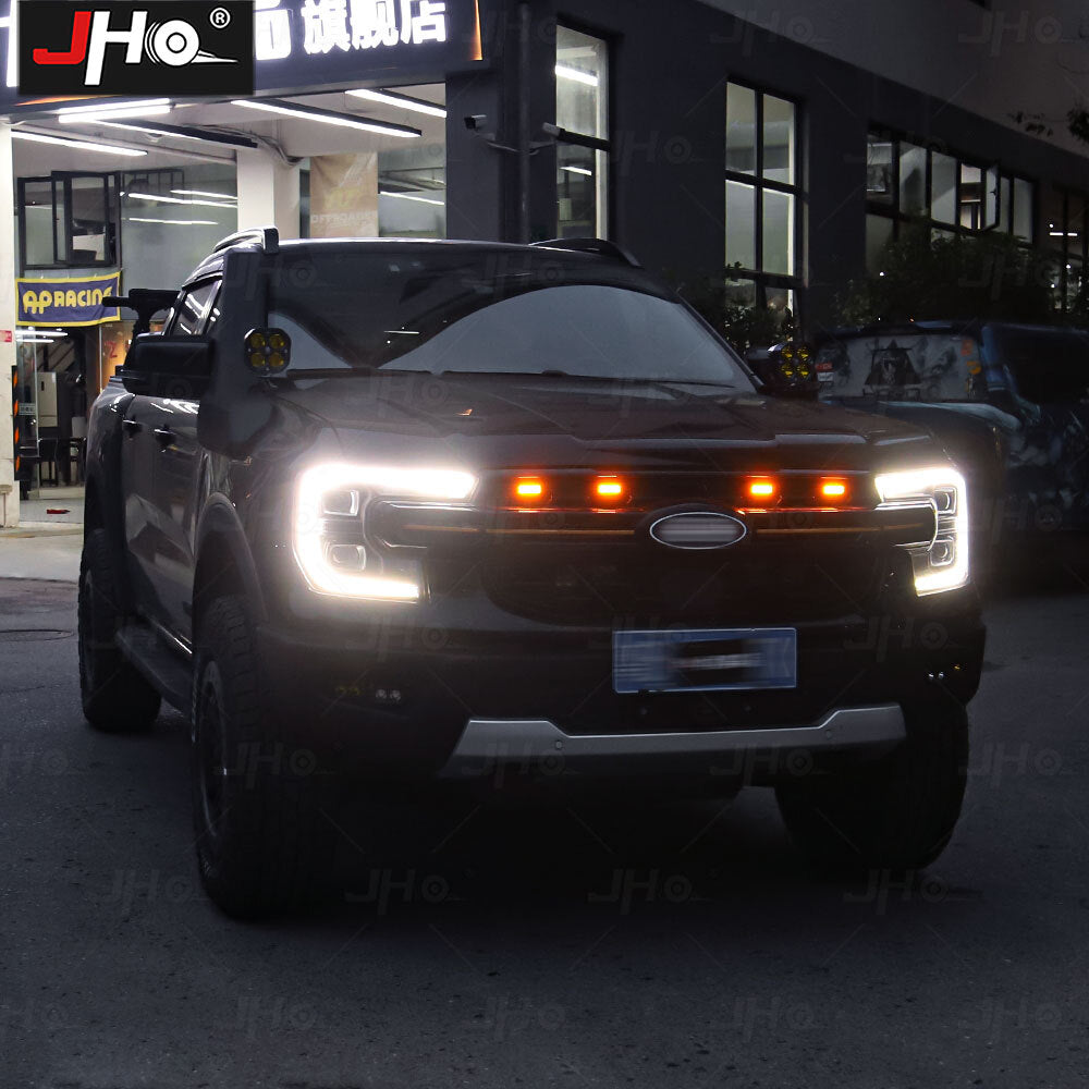 Amber Lamp LED Running Light Centern Grill Decorative Light for Ford Ranger 23+