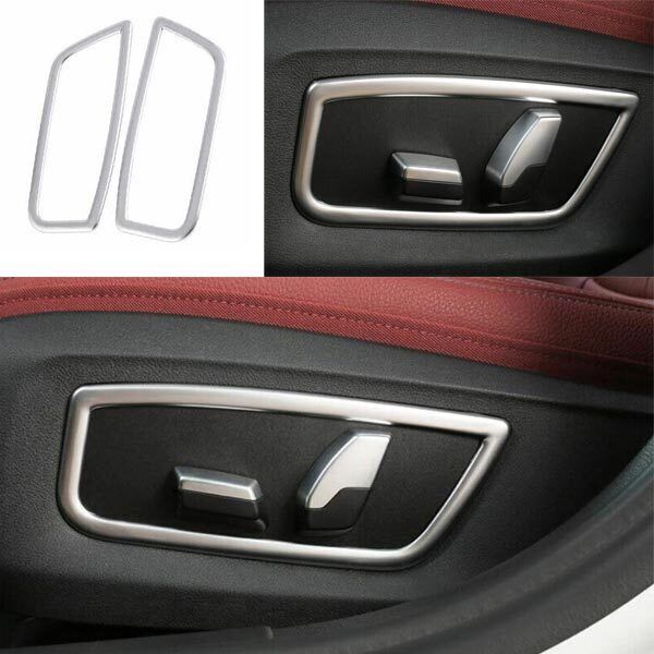 for Seat Adjust Handle Button Frame Trim for BMW 5 Series G30 2018-2022 ABS Silver