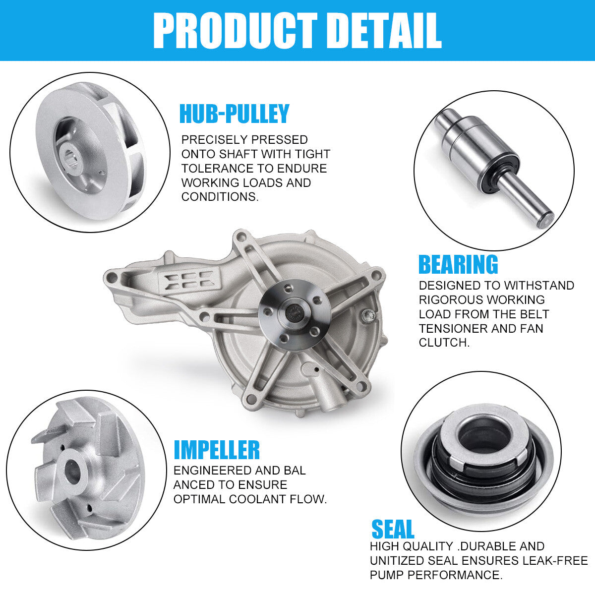 85109694 Water Pump 85124623 for Volvo VAH VHD VNL VNM D11 D13 D16 for Mack MP7 MP8