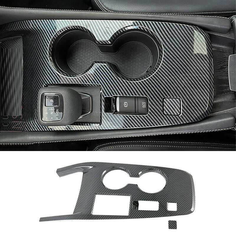 2X for Nissan Rogue 2021-2023 Carbon ABS Central Console Gear Shift Panel Trim