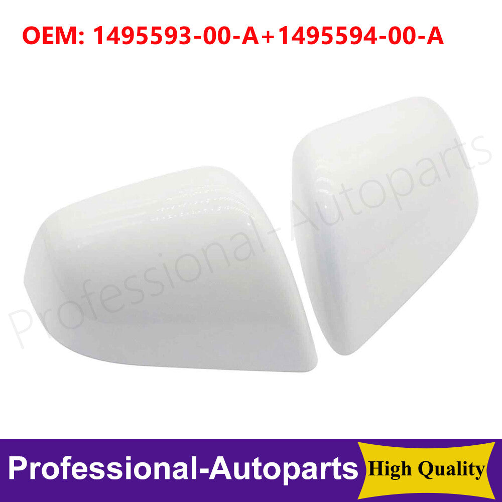 1Pair Left+Right Rear View Side Mirror Cover Cap For 2020-2023 for Tesla for Model Y