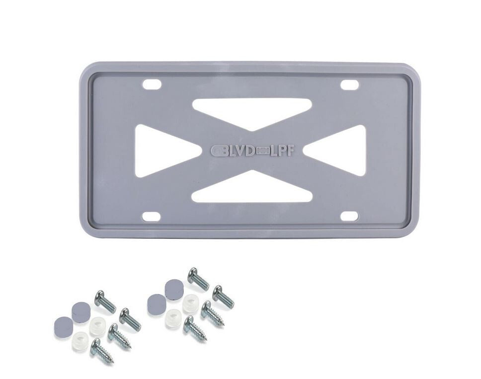1 piece of car license plate frame cover cap, trunk gray silicone, suitable for Buick