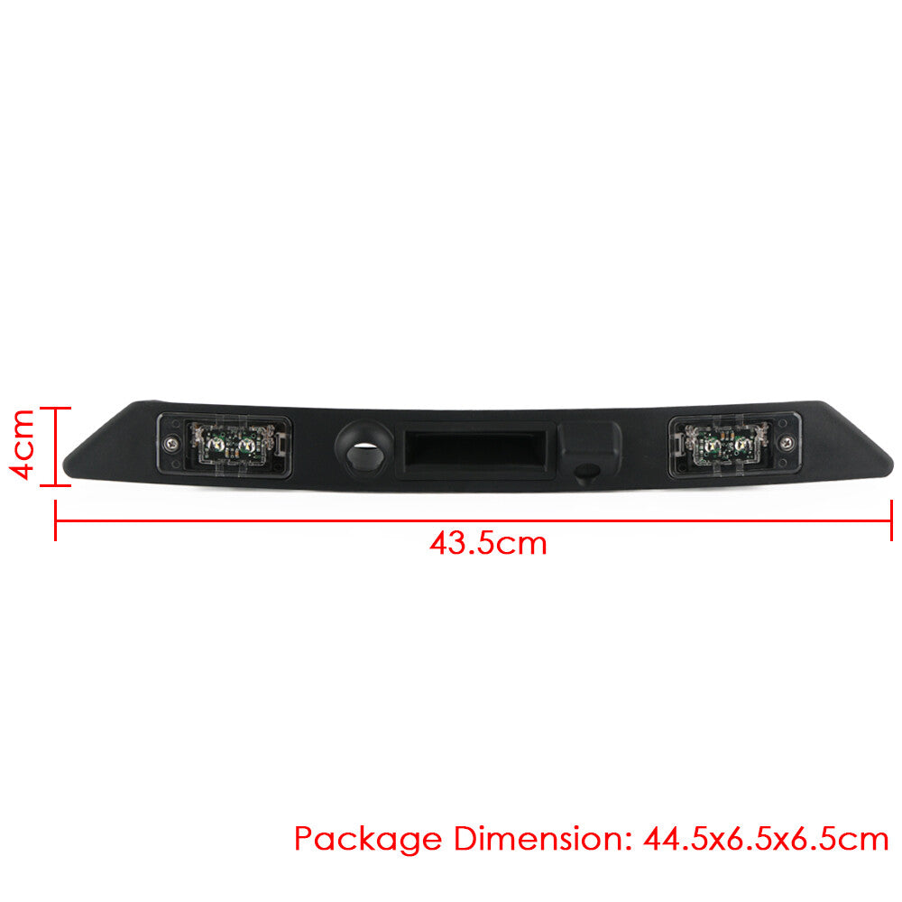 Rear trunk grip + license plate light trim package for Audi A3 A4 A6 Q7 RS3 RS4