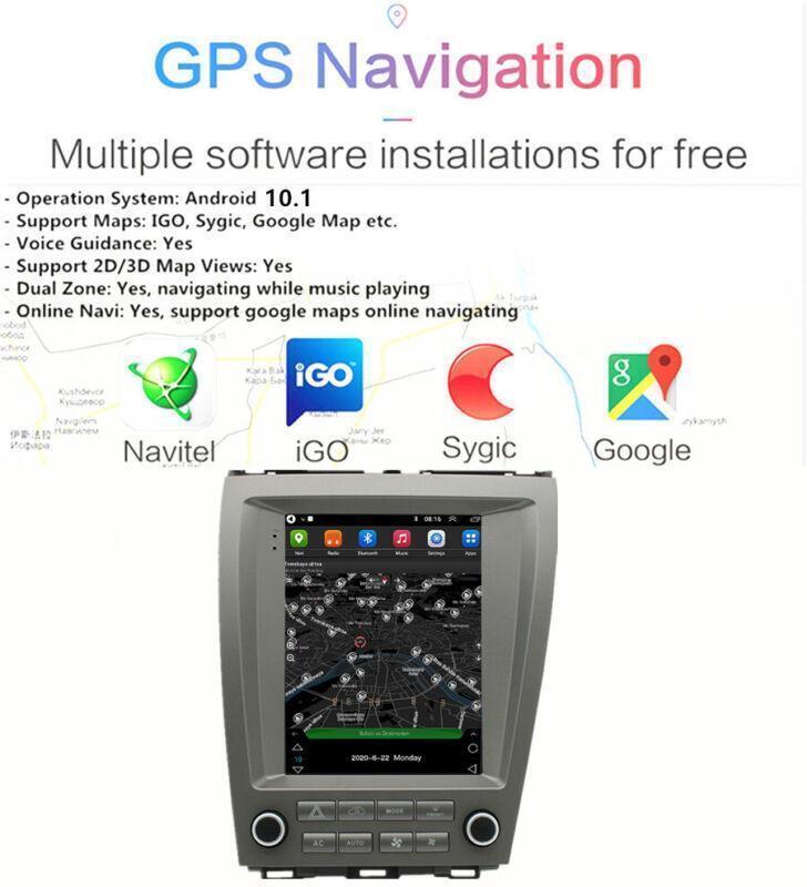 9.7 Android 10.1 Car Stereo Radio GPS for Lexus for ES ES240 ES330 2006-12 B Style