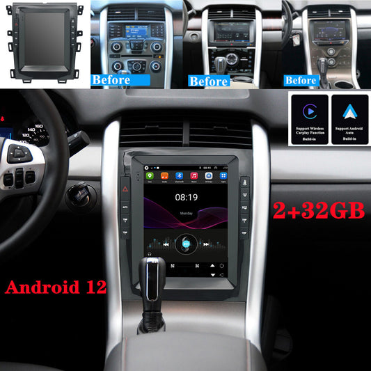 For 2010-15 for Ford Edge Carplay 2+32GB Radio Stereo GPS Nav Head Unit WIFI FM 9.7