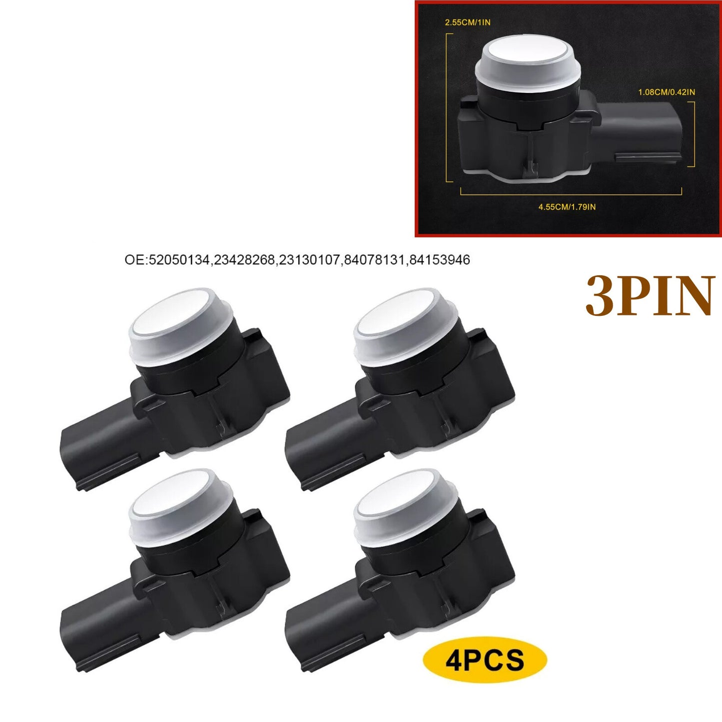 4PCS 23428268 Parking Sensor for Chevy Silverado 1500/2500/3500 2014-2017