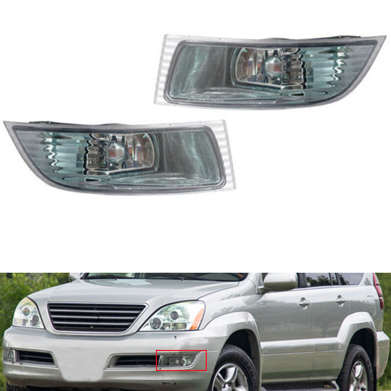 Green len Front Bumper Fog Light DriverPassenger for Lexus GX470 2003-2009