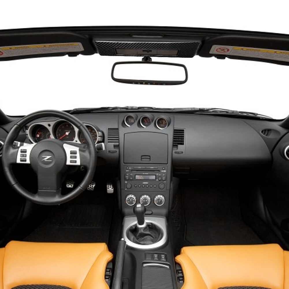 1Pcs Top Reading Light Frame Trim Cover Carbon Fiber for Nissan 350Z 2006-2009