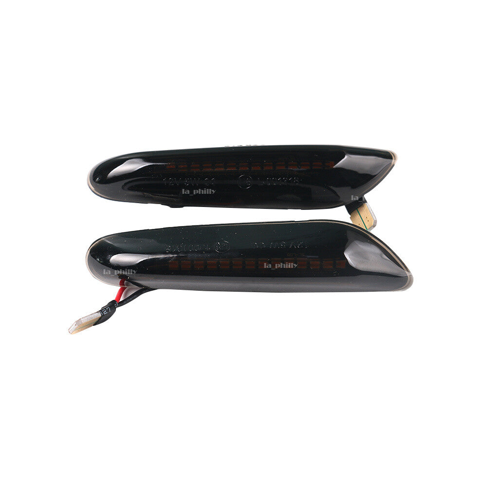 Pair Smoked LED Side Marker Blinker Turn Signal Light Fit for BMW E60 E80 E90