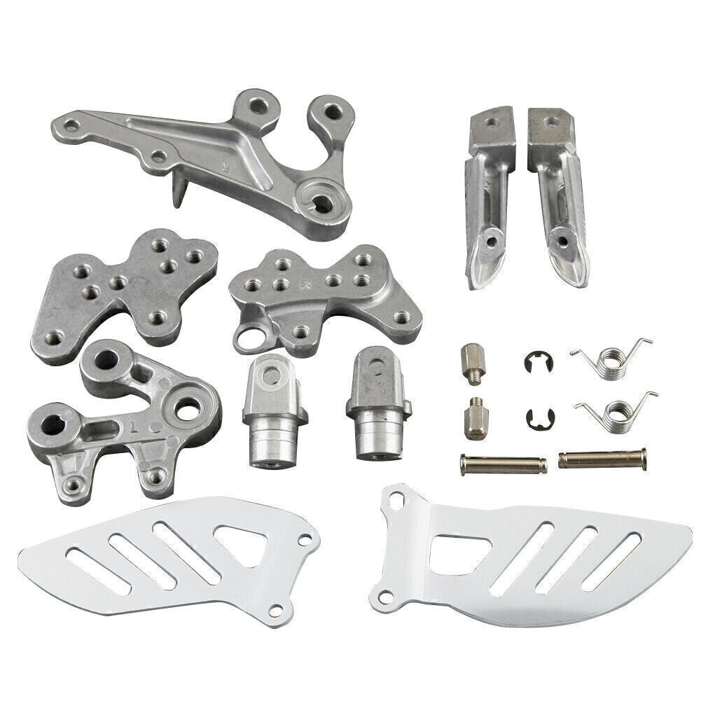 Pair L+R Front Rider Footrest Foot Pegs Brackets for Suzuki GSXR 1000 2005-2011
