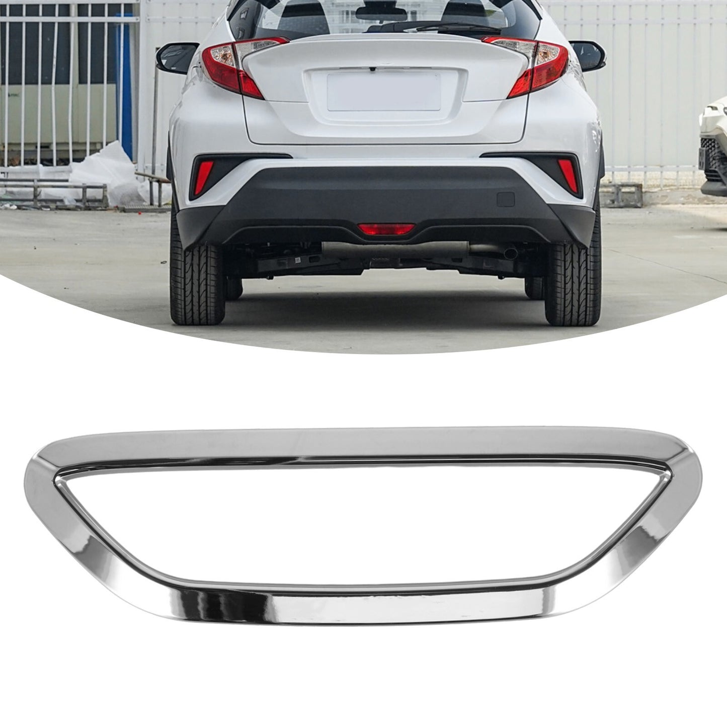 for Toyota CHR 2018-2021 ABS Chrome Rear Bottom Brake Light Lamp Cover Trim