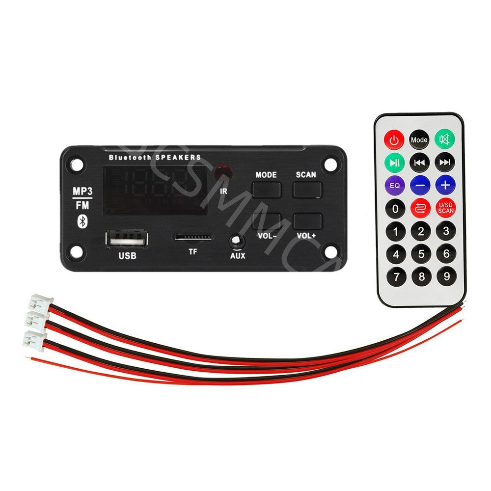 FM Radio Car Bluetooth 5.0 Speaker Module MP3 Decoder Board Music USB/TF/FM/AUX