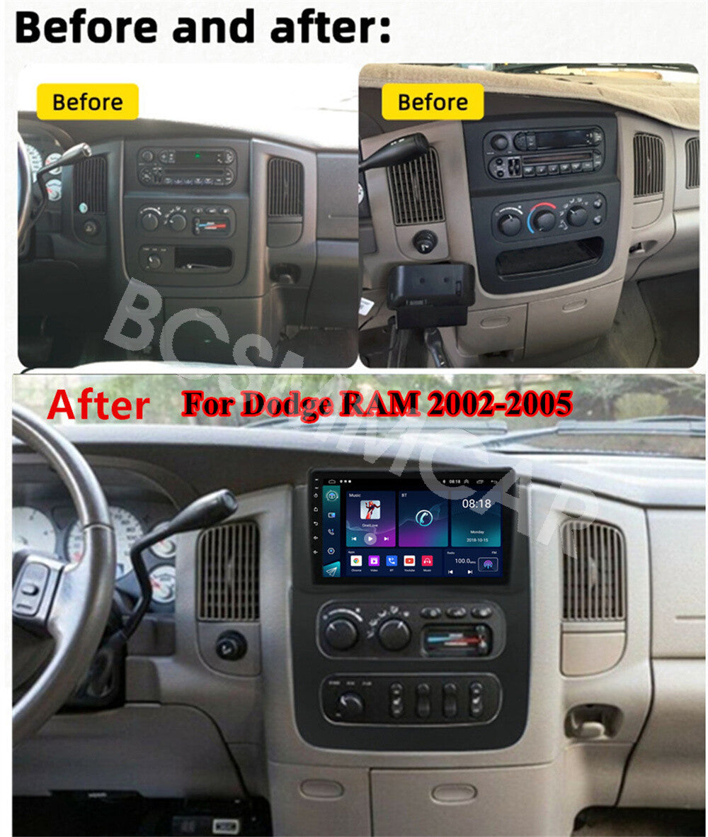 Fit For 2002-2005 for Dodge for Ram 1500 For CarPlay Android Auto Bluetooth Car Stereo