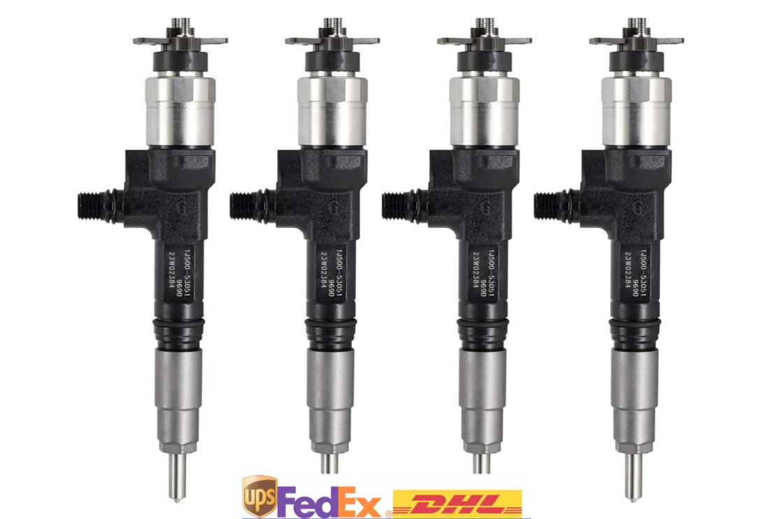 4X Fuel Injector 095000-9696 1J500-53051 for Kubota V3800 V3800T 3.8L Engine