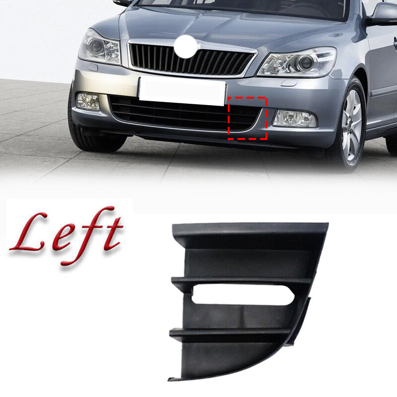 Left Front bumper lower grill O/S Black for Skoda Octavia (1z) 2010-2013