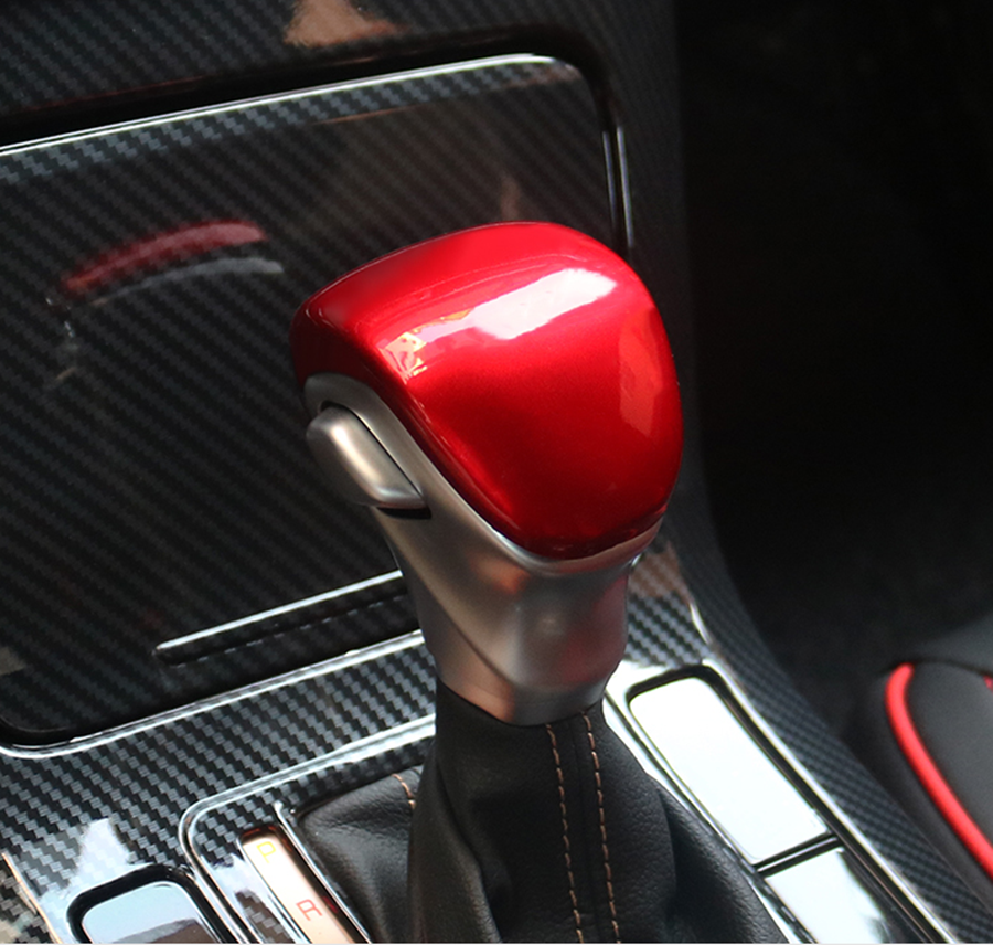Red Interior Gear Shift Knob Cover Head Trim Deco for Kia Seltos Forte 2020-2023