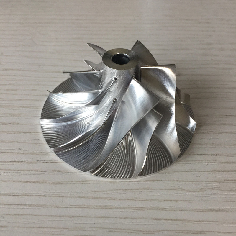 CT26 17291-17010 42.12/64.89 mm 6+6 Blade Turbine Milling/Blank Compressor Wheel