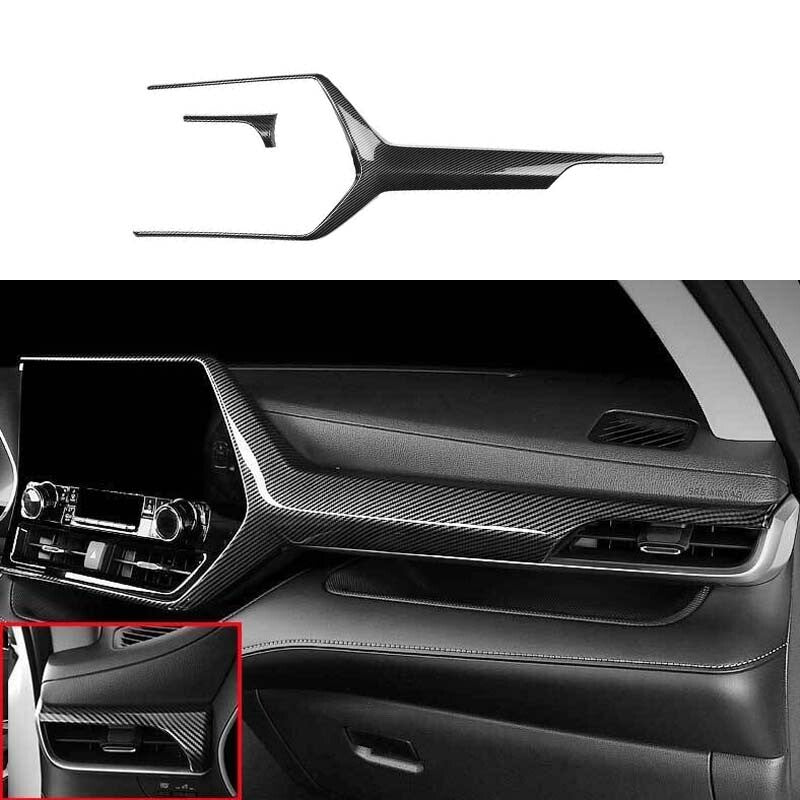 Carbon Fiber for Toyota Highlander 2020-2022 Trim Middle Console Dashboard Strip