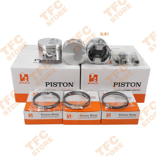 3 Sets STD Piston Kit ( Pin  Clip )  Ring for Isuzu 3LB1 Engine New