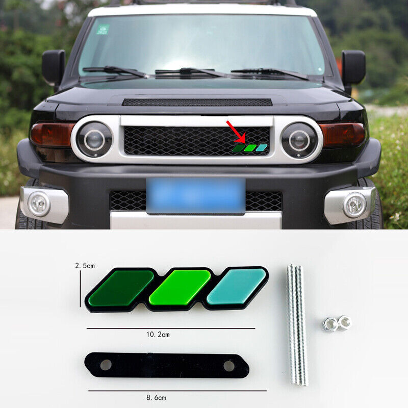 3-Color Front Center Mesh Grille Grill Badge Trim for Toyota FJ Cruiser 2007-14