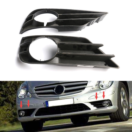 Pair Front Bumper Fog Lamp Grille for Mercedes-Benz R350 R500 R550 R63 2006-2010