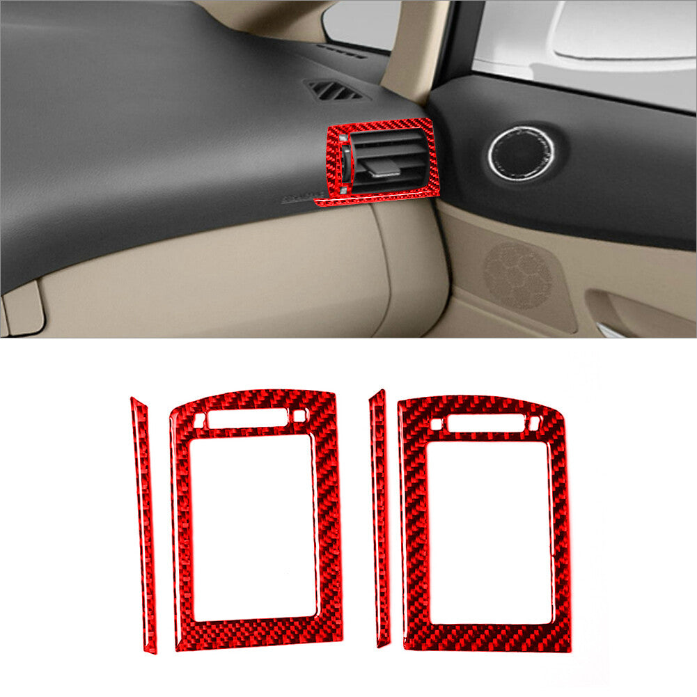4Pcs Red Carbon Fiber Side Air Vent Cover Trim for Lexus RX350 RX450h 2010-2012