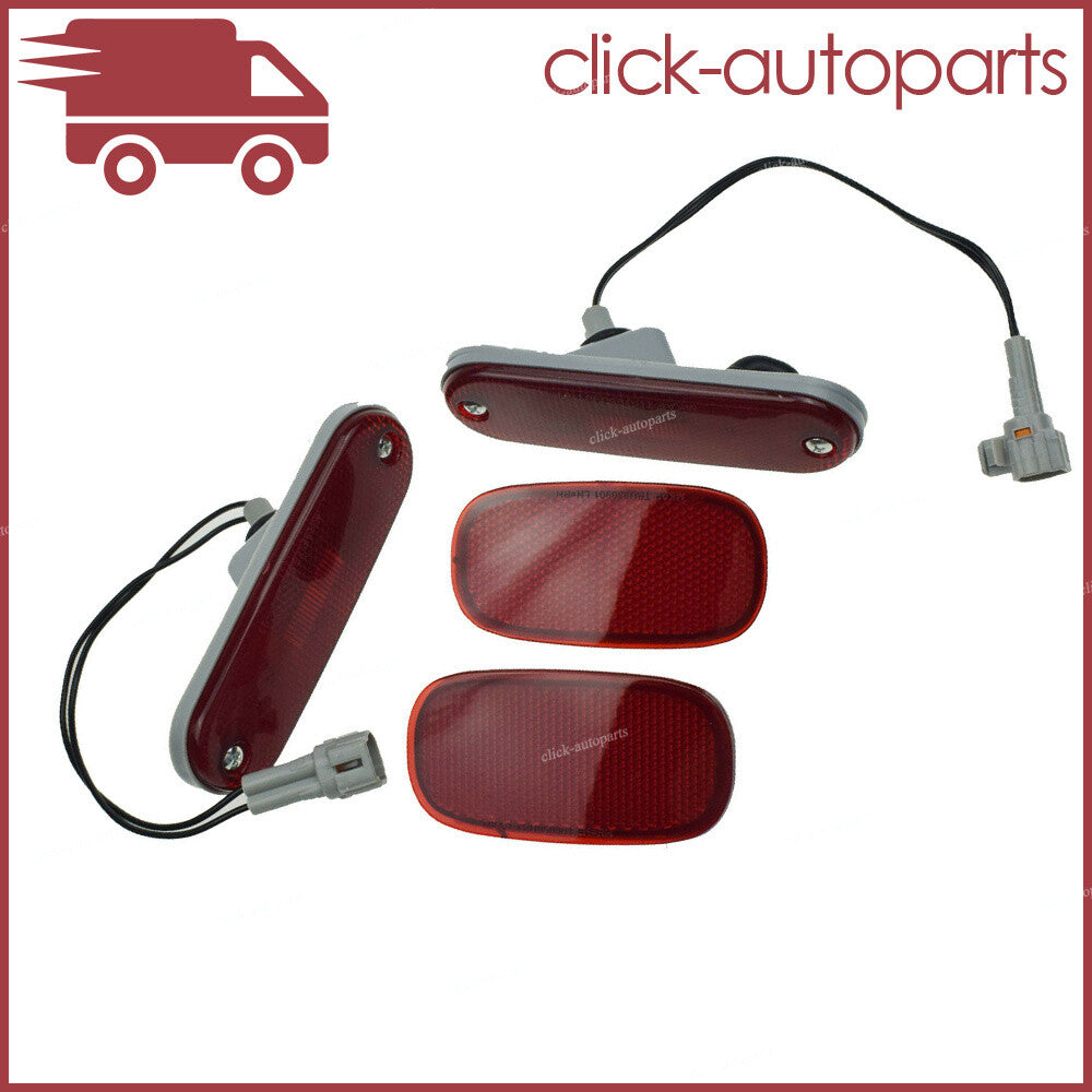 4Pcs Rear Bumper Reflector Side Marker Signal Lamp Kit For 1996-04 for Toyota RAV4
