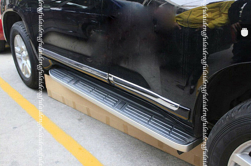 BlackChrome Car Door Body Strips Rubbing Cover trim for Toyota Prado 2010-2021