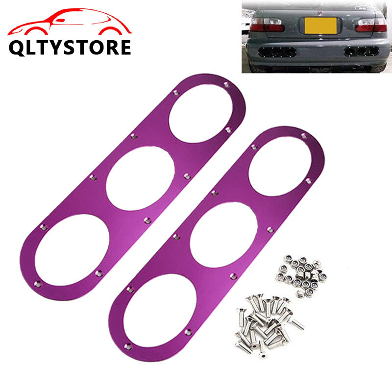 2Pcs Car Rear Bumper Race Air Diversion Diffuser Panels Kit Universal Purple