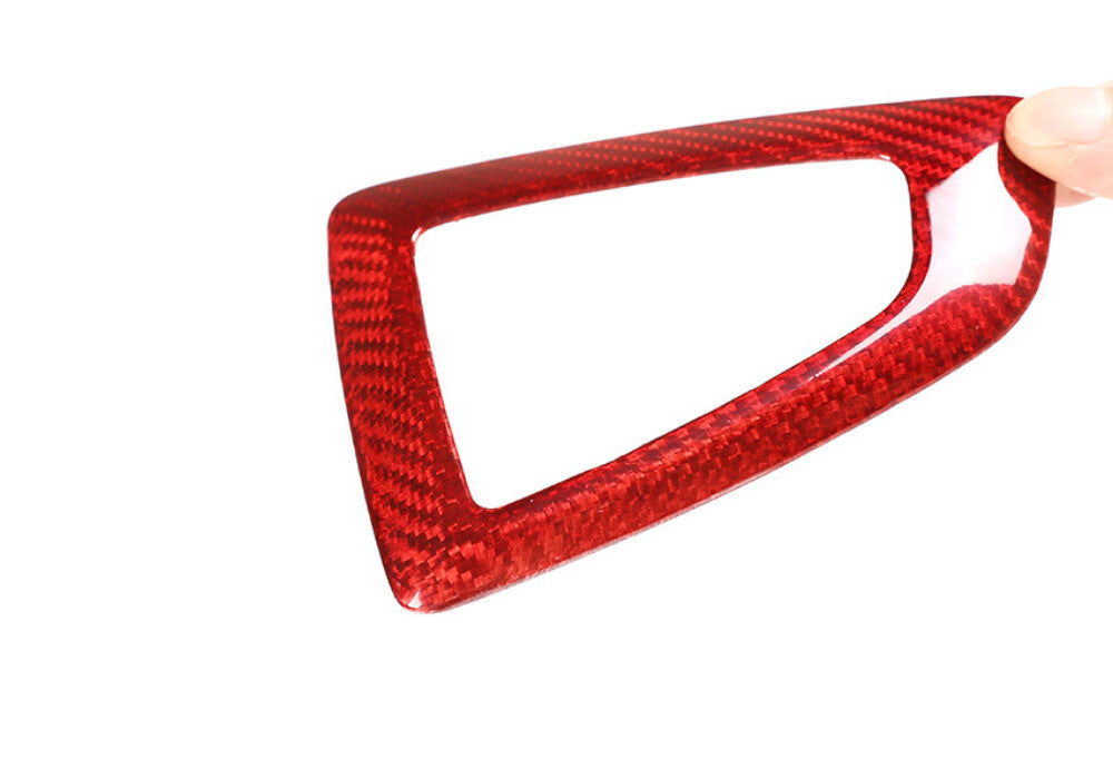 Red Carbon Fiber Gear Shift Box Cover for BMW 1 2 3 4 Series 3GT F30 F34 2013-19