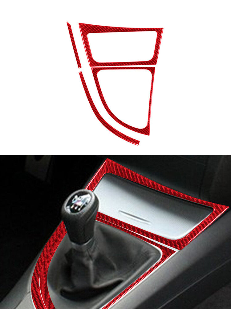 Gear Shift Frame Trim Cover for BMW 1 Series Convertible E82/E88 2008-2013 Red