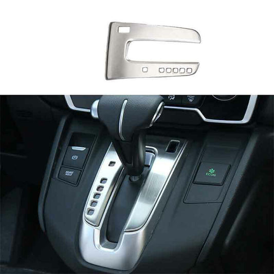 for Honda CR-V 2017-2022 silver steel Console Gear Shift Panel Frame Cover Trim