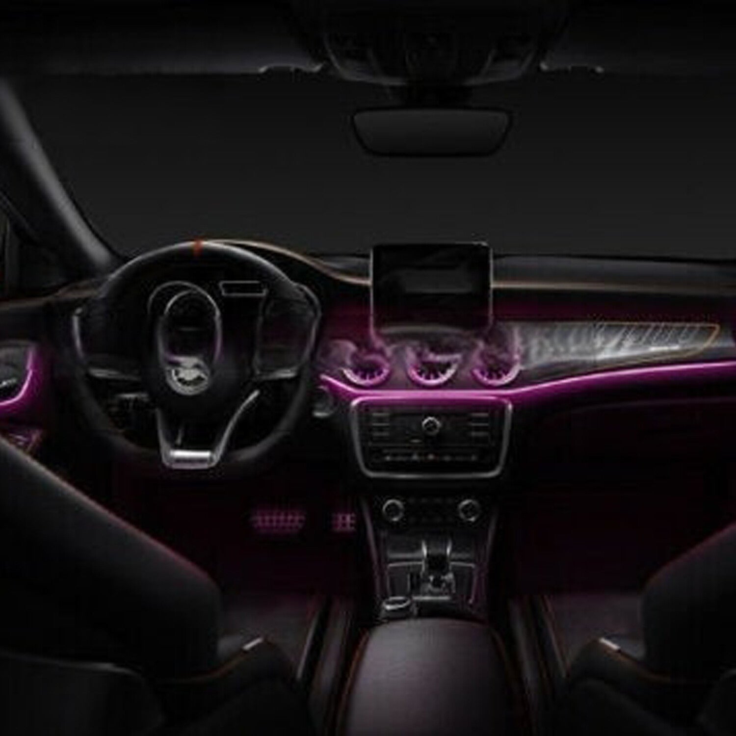 12 Color LED Air Vent Ambient Interior Light for Mercedes-Benz W117 W176 X156
