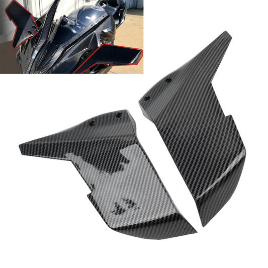 Upper Winglet Fairing Air Deflectors Carbon Fiber for Kawasaki H2 R 15-23