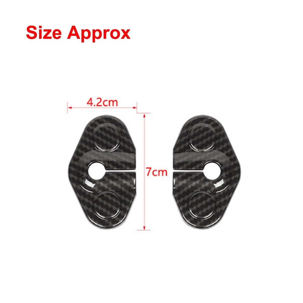 2PCS Door Lock Buckle Cover Protective Cap Trim for Chevrolet Camaro 2010-2015