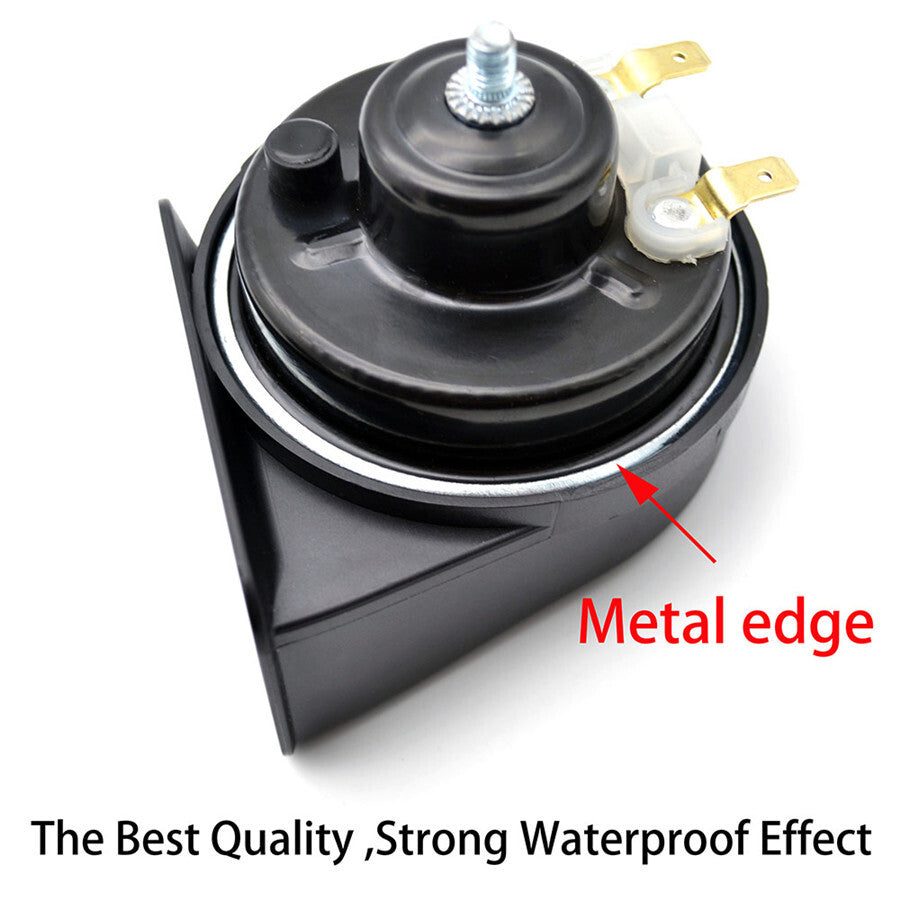 110-125db Loud Waterproof Motorcycle Universal Snail Horn Relay Wiring Harness
