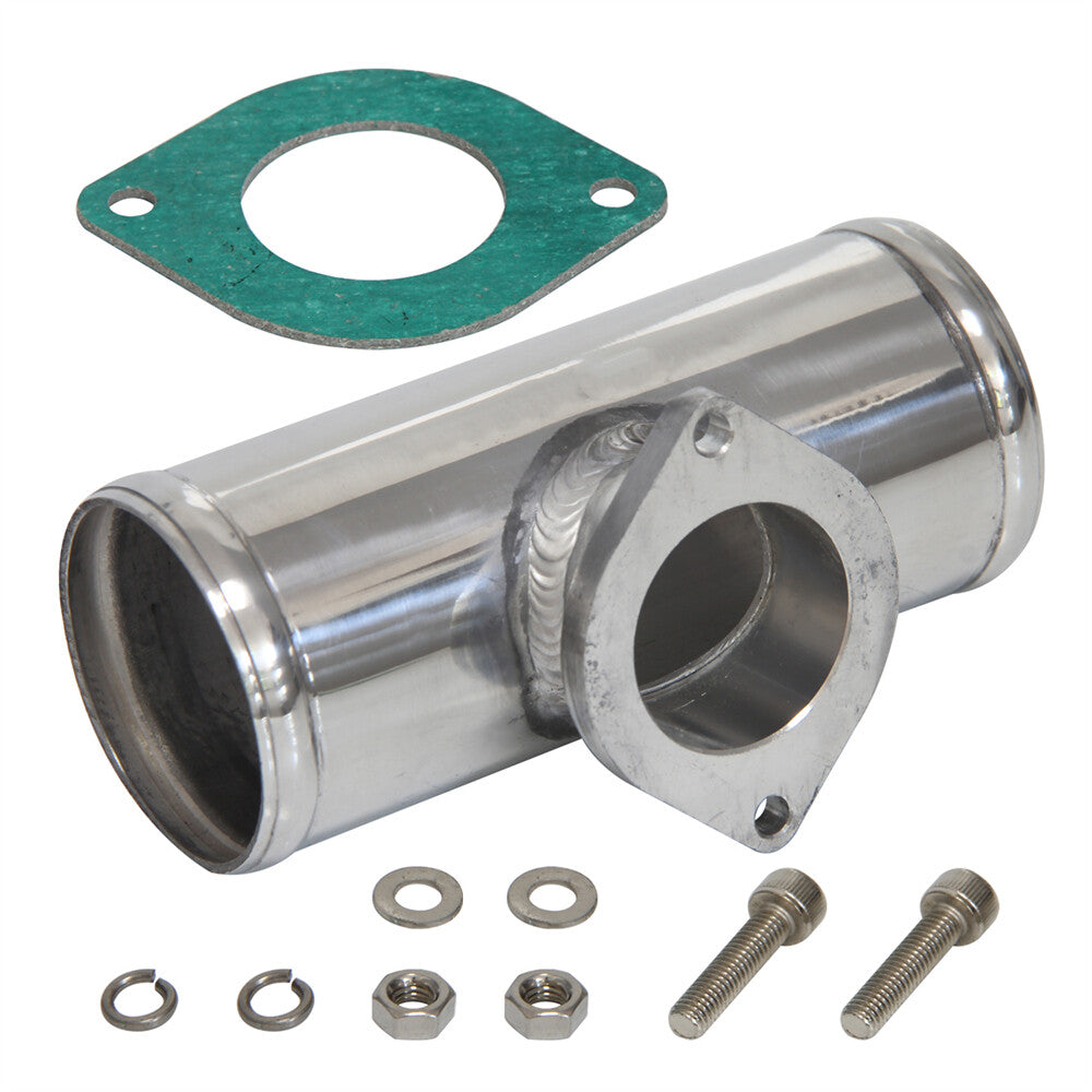 2.5 63mm Turbo Flange Pipe For GD-RS FV RZ BOV Blow Off Valve Adapter Silver