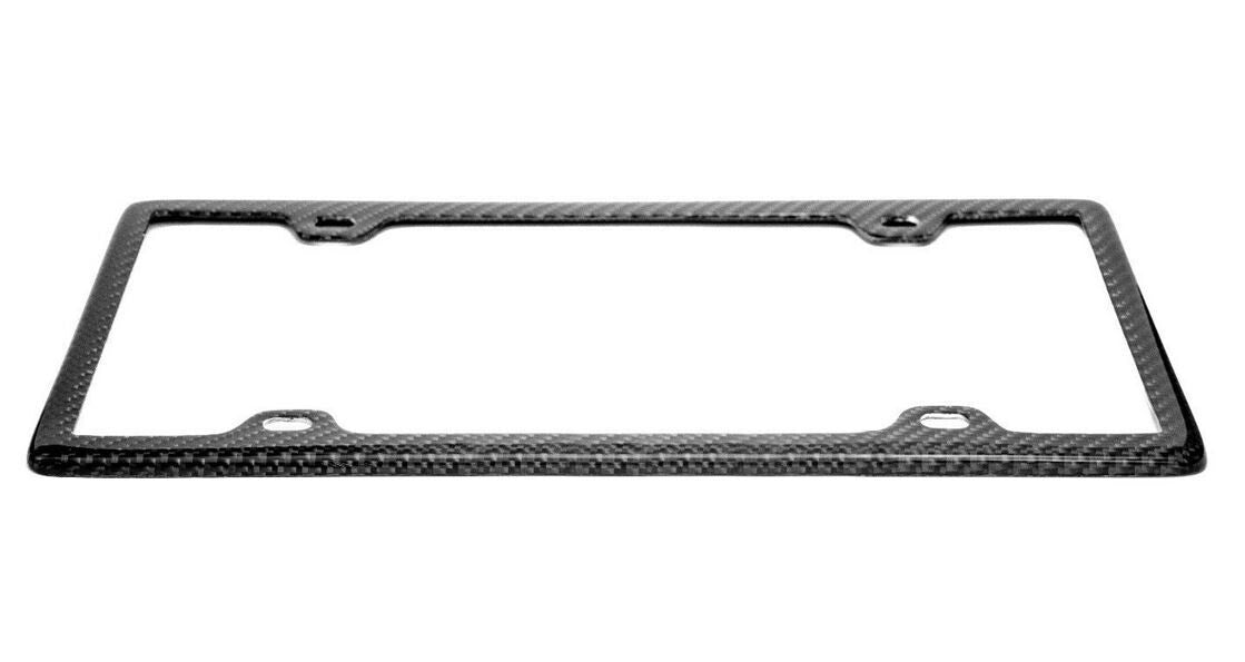Car license plate frame cover cap rear ultra-thin black carbon suitable for Mercedes-Benz