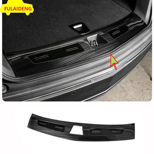 1P for Cadillac XT5 2016-2021 Black Rear Trunk Door Sill Scuff Plate Guard Cover