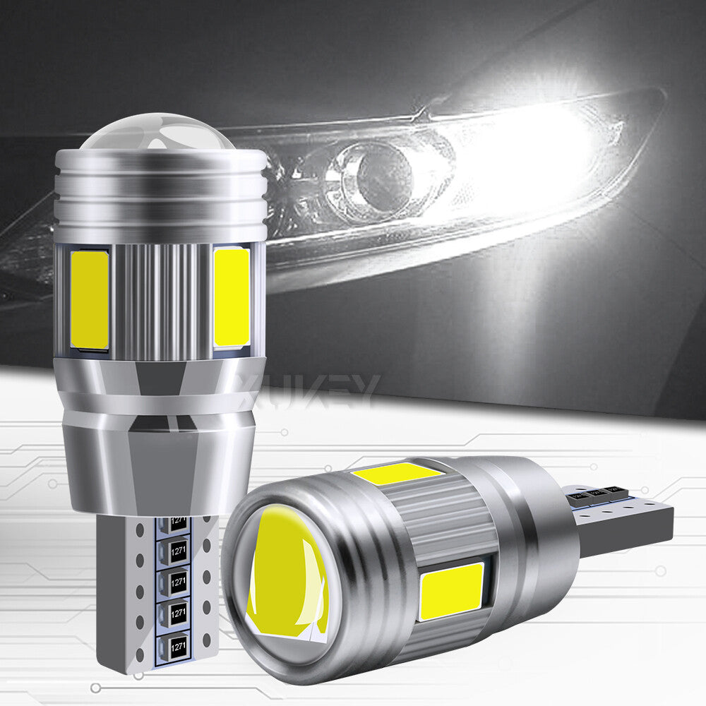 2x T10 194 168 SMD LED Car Wedge Tail Side Parking Light Globe 12V White Canbus