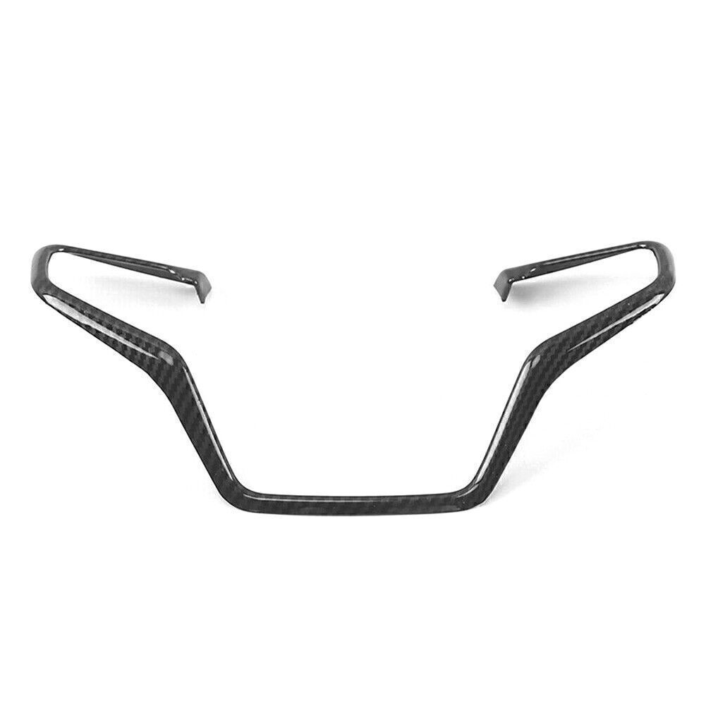 for Honda CRV CR-V 2017-2021 Carbon Fiber Style Steering Wheel Cover Frame Trim