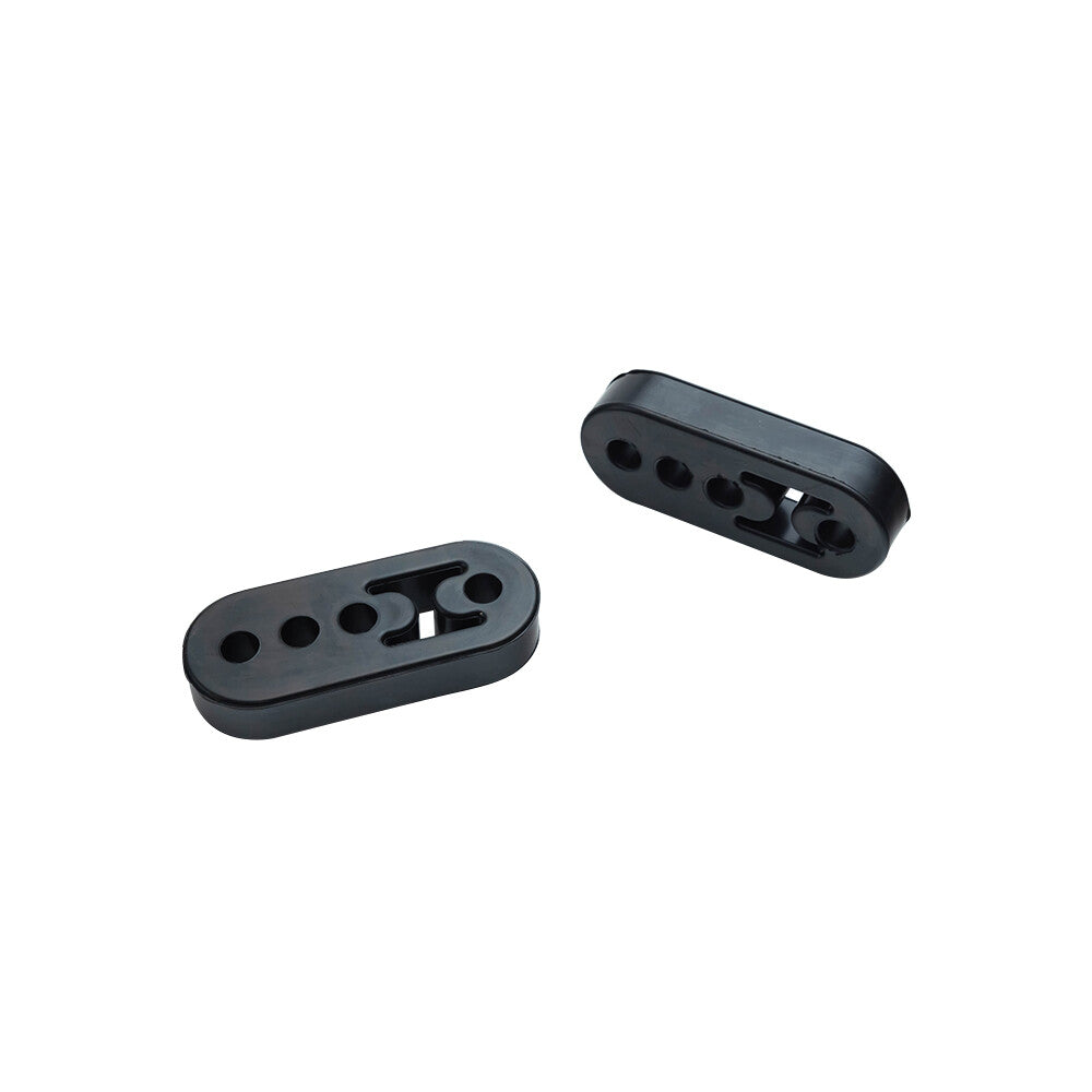 Pair Performance Polyurethane Adjustable Muffler Black Exhaust Hangers Universal
