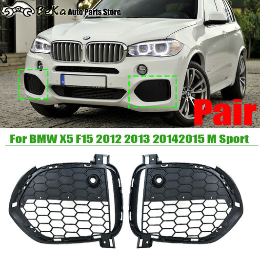 A pair of front bumper fog light cover frames for BMW X5 F15 2012 - 2015 M Sport LHRH