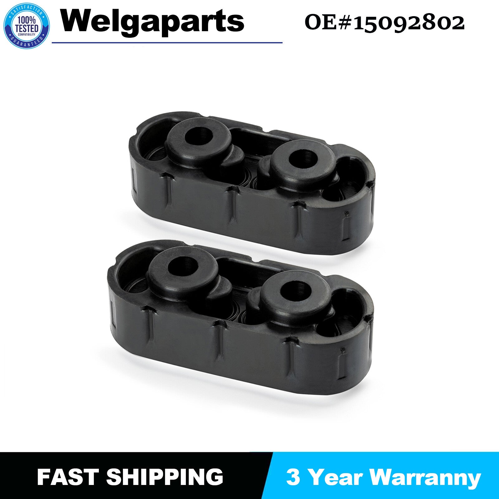 2PCS for Chevy for Cadillac Exhaust Hanger Insulator Mount Holder Pipe 15092802