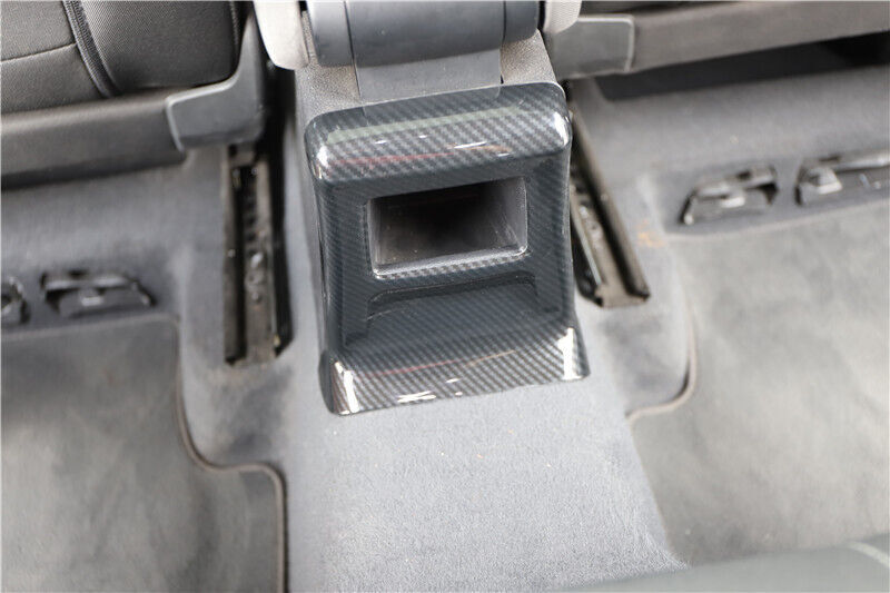 Car Rear Air Outlet Anti-Kick Panel Trim Fit for Audi Q2L 2018-2021 Carbon Fiber