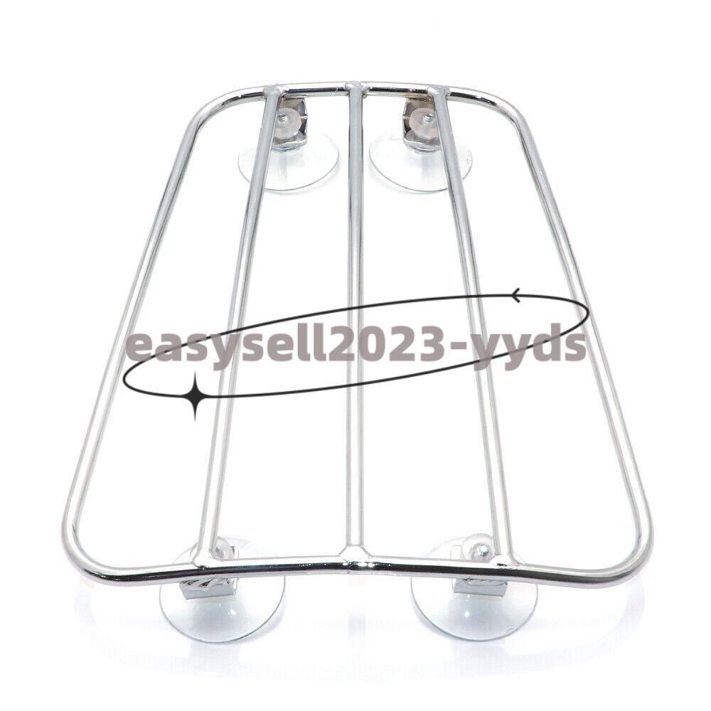 Motorcycle 4 Suction Cup Fuel Gas Tank Sucker Parcel Rack For Cafe Racer Scooter