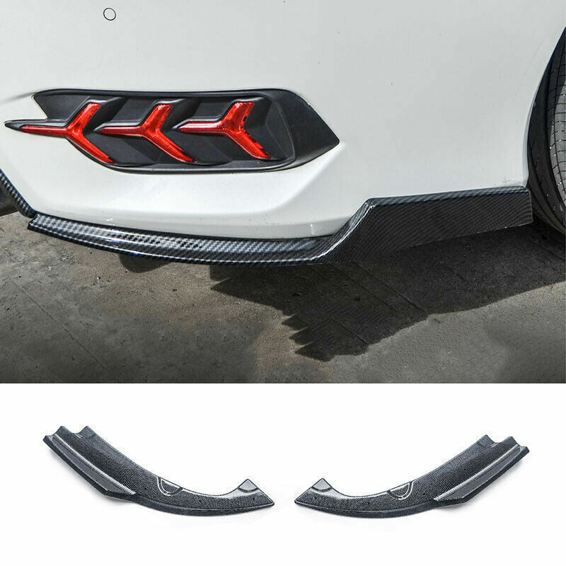for Honda for Civic Sedan 2016-2021 Carbon Rear Bumper Lip Diffuser Splitter Spoiler